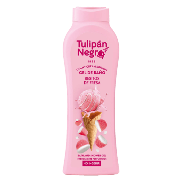 Gel de bain Tulipan Negro Bisous Fraise 650 ML