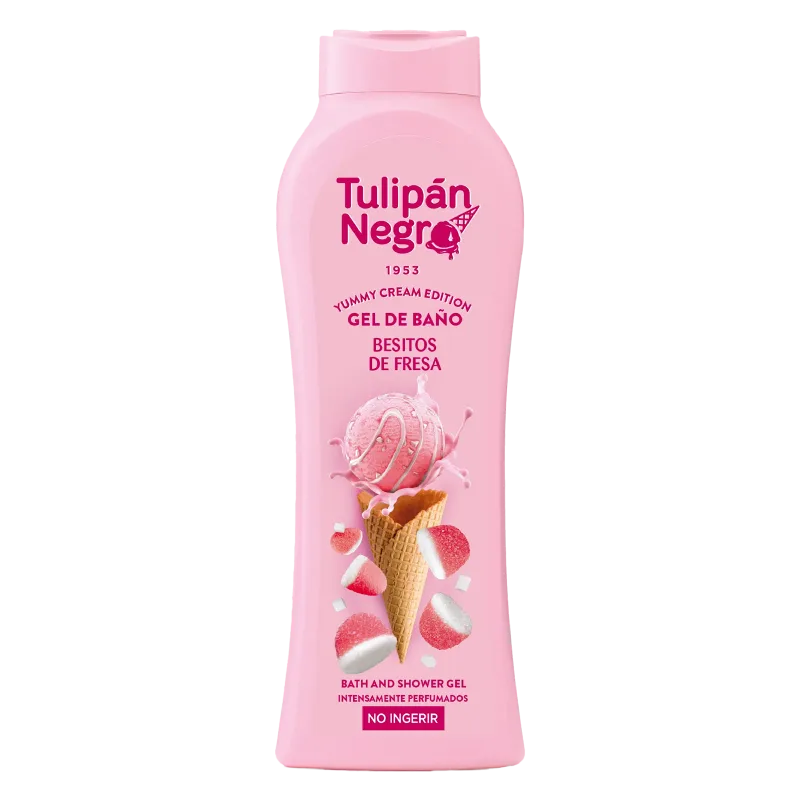 Gel de bain Tulipan Negro Bisous Fraise 650 ML