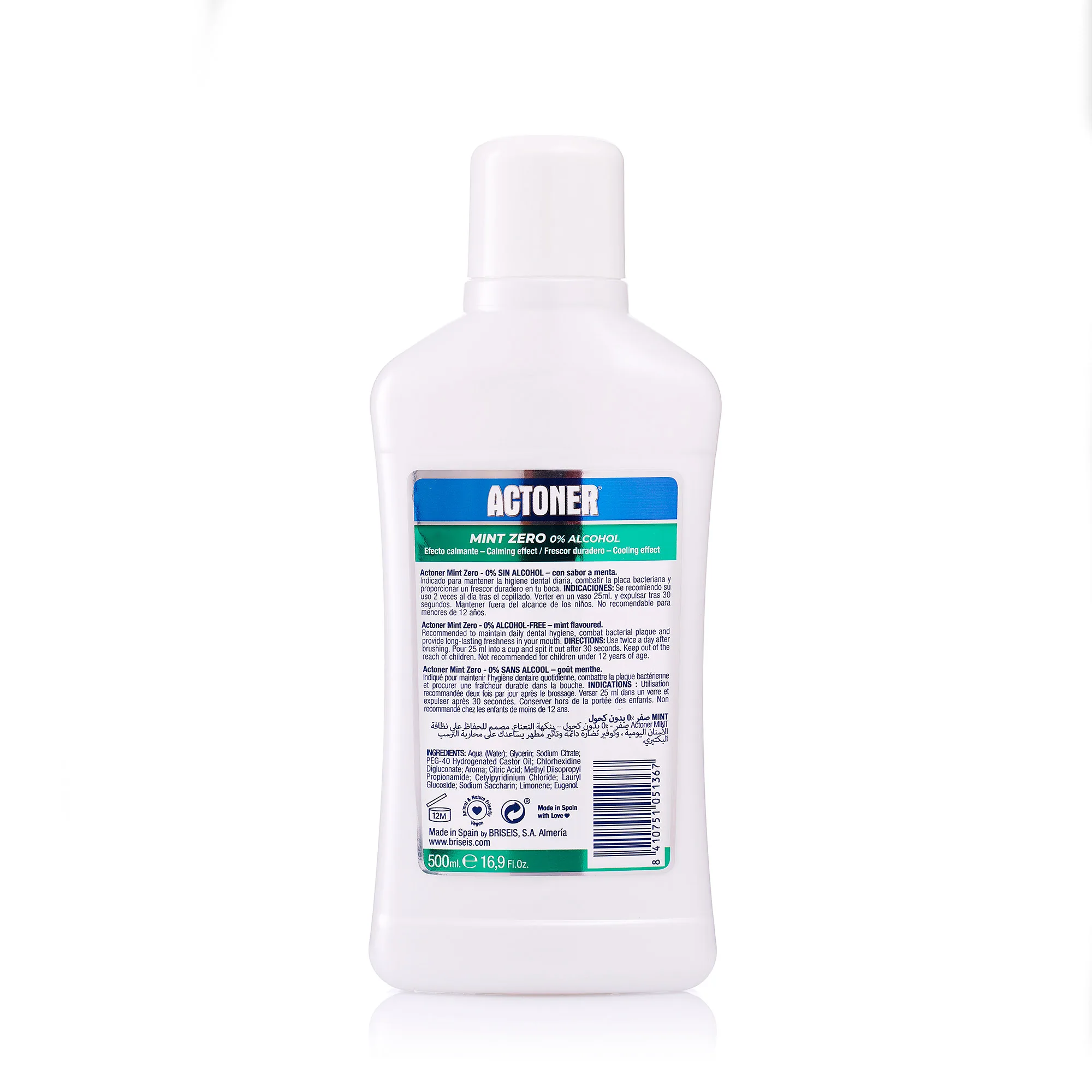 Actoner ZERO Bain de Bouche Menthe 500 ml