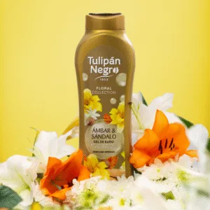 Tulipán Negro Gel Douche Ambare & Sándalo – Floral Collection