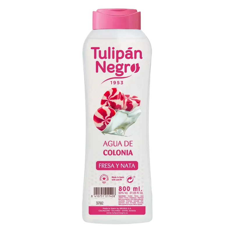 Eau de Cologne Tulipan Negro Fraise et Crème 800 ml