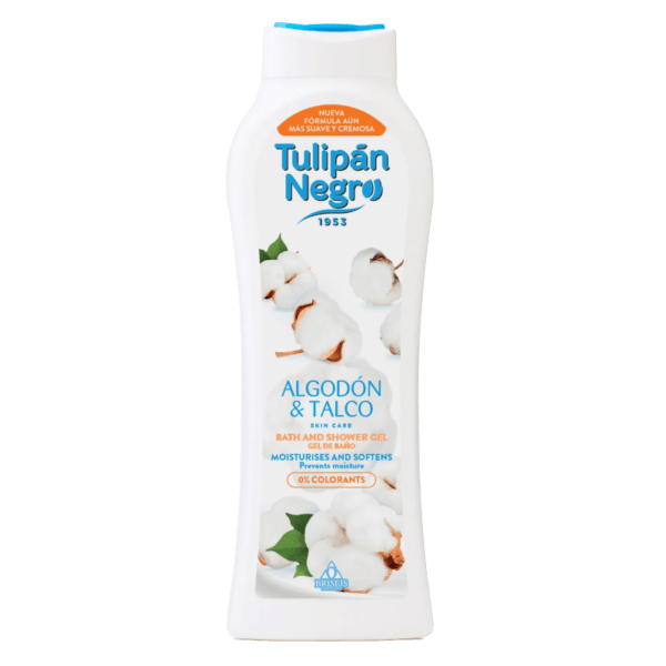 Gel de bain au coton et au talc Tulipan Negro 650 ml