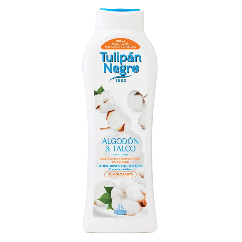 Gel de bain au coton et au talc Tulipan Negro 650 ml
