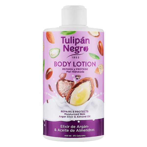 Lait Corporel Elixir d'Argan & Huile d'Amande 400 ml Tulipan Negro