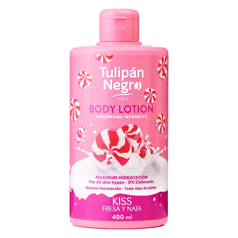 Lait Corporel Black Tulip Fraise et Crème 400 ml