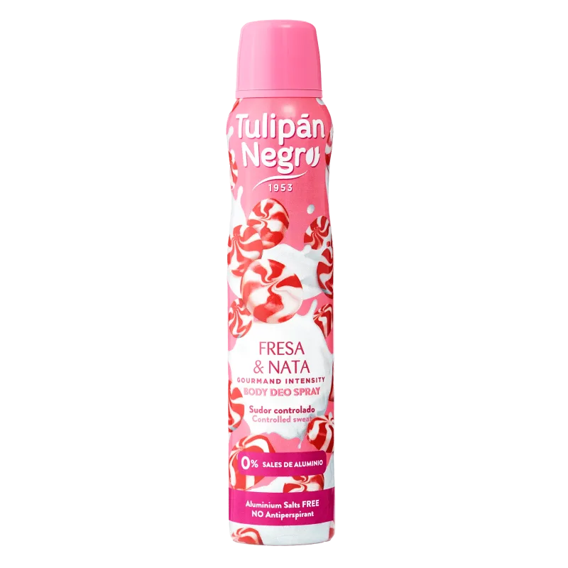 Tulipan Negro Déodorant Fraise et Crème Déodorant Spray 200 ml