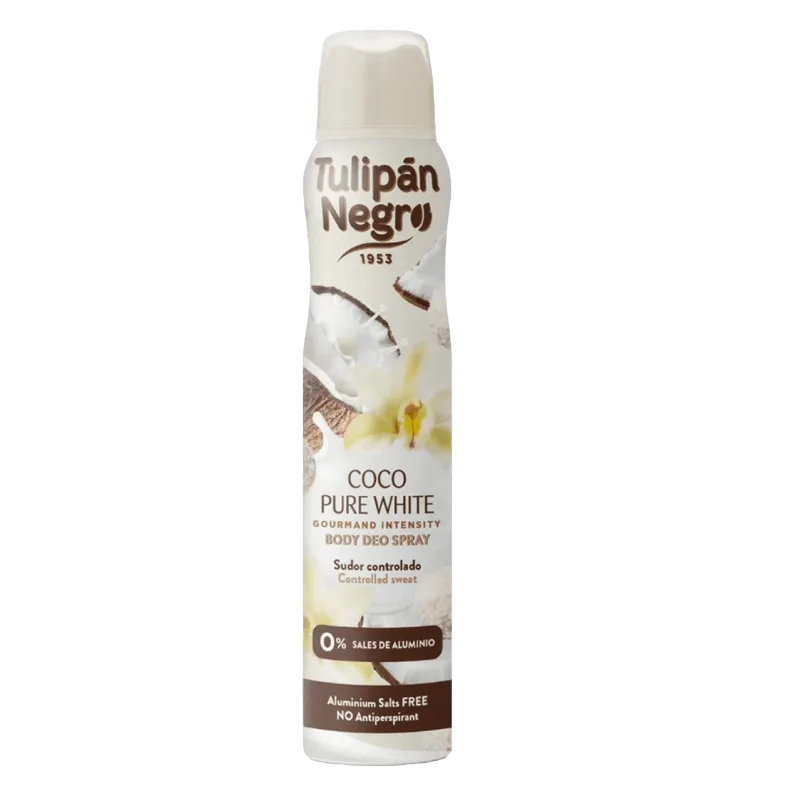 Tulipan Negro Déodorant Spray Noix de Coco Blanche Pure 200 ml
