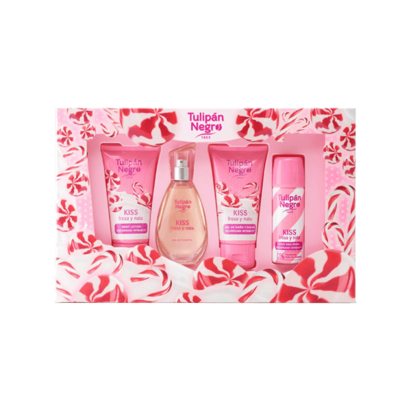 Coffret Tulipán Negro Kiss Fresa y Nata